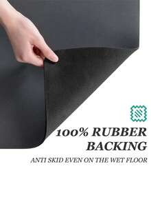 1pc American Minimalist Style Kitchen Draining Mat, Coffee Machine Pad, Quick Water Absorption, Keep Countertops Dry - Grey - View 10