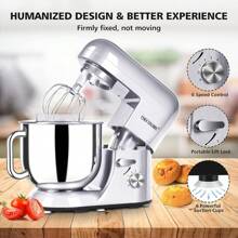 CHEFTRONIC 7-Quart Tilt-Head Stand Mixer - 650W 6-Speed, Multifunctional Kitchen Stand Mixer With Dough Hook, Whisk, Food Mixing Paddle And Butter Paddle - US A Type Plug(110-127V) - View 6