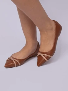 Women Flats - 駝色 - 查看 2