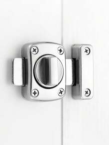 1 件插销锁 - 重型铁门插销锁，双面旋转门五金件 - 銀色 - 查看 3