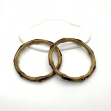 Beautiful Bamboo Women's Bag Handbag Handle DIY Elegant Bag Buckle Making Accessories Crochet Bag Small Bag Accessory Bag Handle - Apricot - View 5