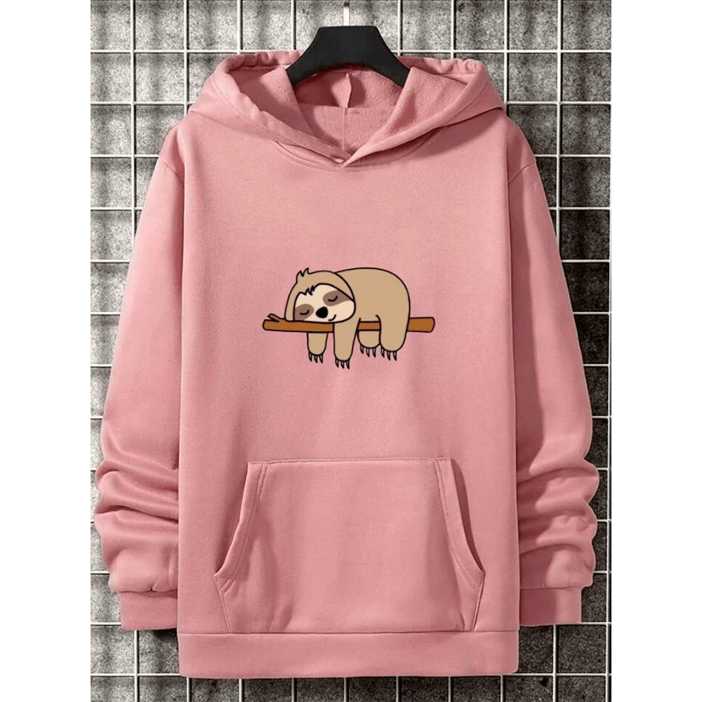 Men Hoodies - 淺粉色 - 查看 1