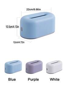 1入創意裝飾面紙盒，家用手帕盒，可愛的廁所、廚房、客廳和臥室面紙盒 - 白色 - 查看 2