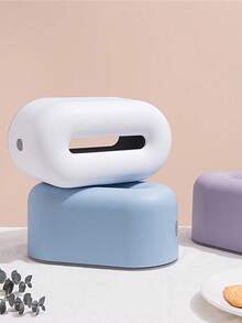 1入創意裝飾面紙盒，家用手帕盒，可愛的廁所、廚房、客廳和臥室面紙盒 - 白色 - 查看 9