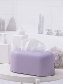 1入創意裝飾面紙盒，家用手帕盒，可愛的廁所、廚房、客廳和臥室面紙盒 - 白色 - 查看 8