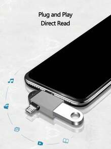 1pc Type-C/Android Dual-Use Usb Conversion Adapter, Suitable For Devices Such As U Disk, Cooler, Card Reader, Phone, Computer, Mouse, Otg Conversion Adapter - Silver - View 6