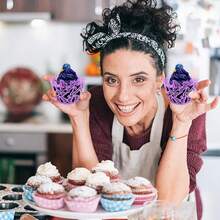 50Pcs Hollow Cake Rim Baking Cupcake Paper Lace Cake Decorations