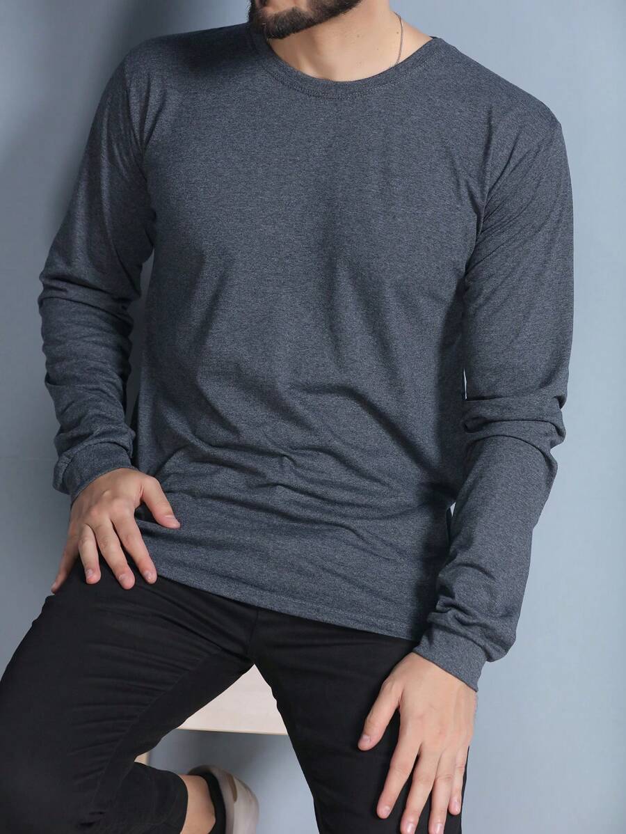 Men T-Shirts - 深灰色 - 查看 1