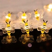 1.25m 10led Copper Wire Light String With Bee Shaped Decoration, Animal Themed Cute Mini String Lights - Clear - View 3