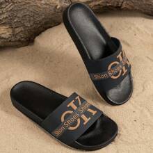 2025 New Style Men's Thick Sole Slippers,Indoor/Outdoor House Bathroom Waterproof Anti-Slip Beach Slide Sandals