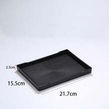 1pc Plastic Toiletry Tray, Reusable Multi-Purpose Rectangle Serving Tray For Restaurant Home Kitchen Hotel Room Water Bottle Storage Toilet Restaurant Hotel - Black - View 13