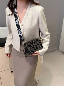 low tea Fashion Color Matching Lady PU Crossbody Bag For Women Camera Bag