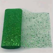 10Yards 6inch Glitter Tulle Roll Soft Tulle Ribbon For Party Decoration DIY Crafts Tutu Skirt Accessories Wedding Backdrop Stage Decoration Sewing Mesh