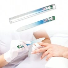 Czech Glass Nail File (With Storage Box) - Etched Crystal Nail File, Suitable For Natural Nails, Double-Sided Different Coarseness, Professional Manicure Care Tool, With Storage Box, Nail Shaper - Multicolor - View 9