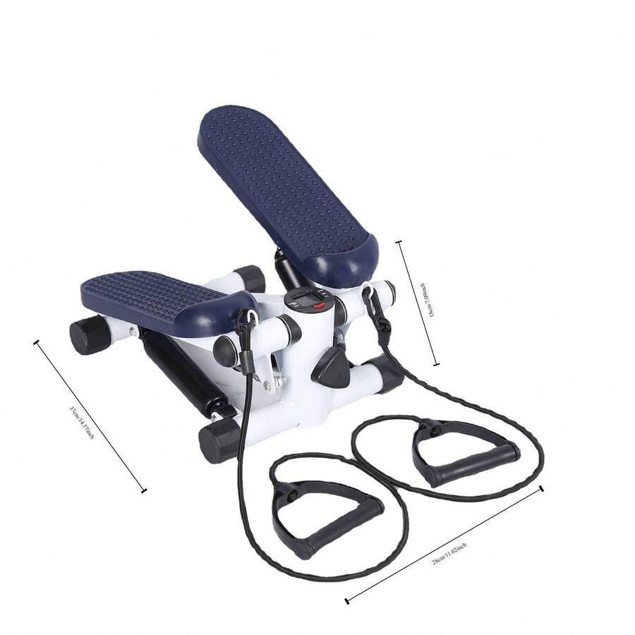 Multi-Functional Household Step Machine Exercise Equipment For Weight Loss, Small Hydraulic Foot Stepper For Less Leg Strain - Black - View 1