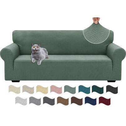 YSTYLE 1/2/3/4-zitsbankhoes met armleuningen, superstretch bankhoes, antikras kattenbankhoes, antislip vlekbestendige bankhoezen, universele moderne bankhoes