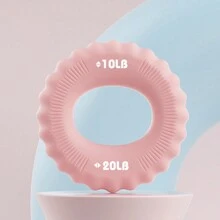 1入組/個雙倍強度握圈,適用於手臂和手部運動,五指力量和靈活性訓練,握力訓練裝置,矽膠握環 - 粉色 - 查看 4