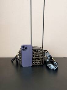 low tea Fashion Color Matching Lady PU Crossbody Bag For Women Camera Bag