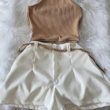 Women Shorts - 白色 - 查看 1