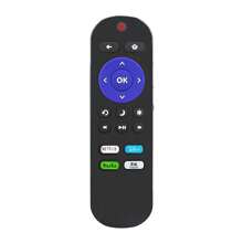New Replaced Remote For All Hisense ROKU Smart TVs With DISY Net Flix Hulu Roku App Keys Fit For 40H4E 43H4D 43H4E 43R7E 50H4D 50H4 55H4 48H4 40H4 R6070 50R7E 32H4C 32H4D 32H4E 32H4F 40H4C 40H4D - 黑色 - 查看 1