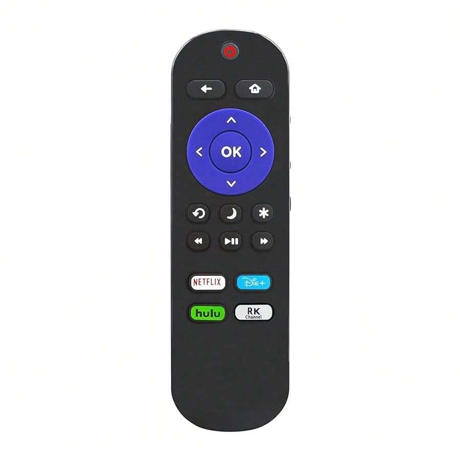 New Replaced Remote For All Hisense ROKU Smart TVs With DISY Net Flix Hulu Roku App Keys Fit For 40H4E 43H4D 43H4E 43R7E 50H4D 50H4 55H4 48H4 40H4 R6070 50R7E 32H4C 32H4D 32H4E 32H4F 40H4C 40H4D - 黑色 - 查看 1
