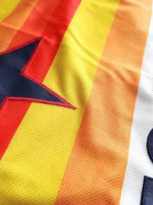 男友风男士刺绣棒球衫 27 彩虹休闲短袖 V 领 T 恤 派对运动上衣 春季 - 彩色 - 查看 3