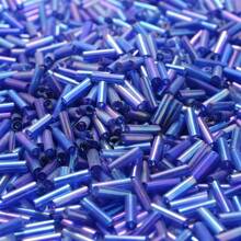 300 颗 2x6 毫米多色混合长管种子珠闪亮玻璃珠适用于制作手链首饰 DIY 针线活手工配件 - 彩色 - 查看 18