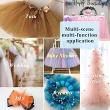 10Yards 6inch Glitter Tulle Roll Soft Tulle Ribbon For Party Decoration DIY Crafts Tutu Skirt Accessories Wedding Backdrop Stage Decoration Sewing Mesh