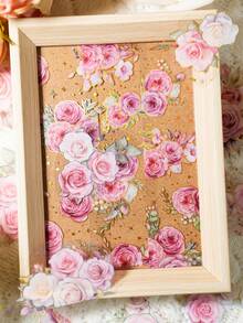 1袋5入 Diy剪貼簿用品,花卉貼紙,防水鍍金閃爍處理,可自由裁剪,裝飾相框筆記本手機殼 - 紫色 - 查看 5