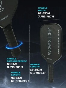 極輕的t700 3k碳纖維撞球拍,厚度16mm,適合進攻球員,使用pp蜂窩芯的戶外運動器材,高彈性和耐久性,經過usapa認證 - 彩色 - 查看 10