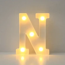 1入組21cm/8.26英寸字母LED燈光數字燈裝飾，電池夜燈，適用於家居婚禮生日聖誕派對裝飾，字母數字燈家居裝飾 - 黃色 - 查看 22