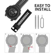 Soft Silicone Replacement Watch Band Compatible With Instinct/Instinct 2/Solar, Suitable As Back-To-School Gift - Garmin Instinct1/2 - View 5