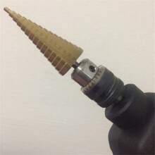 Mũi khoan 1/4" Shank Nhanh Tốc độ cao Thép Hình nón Mũi khoan Đối với Nhựa , Gỗ , Kim loại Trang tính , Nhôm Lỗ Khoan ( ) - vàng - Xem 7