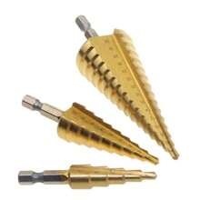 Mũi khoan 1/4" Shank Nhanh Tốc độ cao Thép Hình nón Mũi khoan Đối với Nhựa , Gỗ , Kim loại Trang tính , Nhôm Lỗ Khoan ( ) - vàng - Xem 6