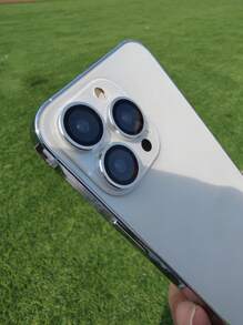 6入組防墜防爆CD紋晶鷹眼鏡片保護膜，適用於銀色和粉色蘋果iPhone - 彩色 - 查看 5