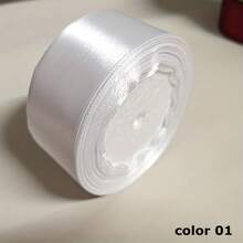 1 Rollo de cinta de raso de colores de 25 yardas para hacer lazos con rosas y moños, cinta para la decoración de pasteles de Navidad y vacaciones de 4cm de ancho - Multicolor - Ver 10