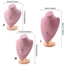 1 pieza Soporte para exhibir joyas con busto de maniquí, para collares y colgantes, regalo para el regreso a la escuela - Rosa - Ver 5