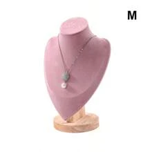 1 pieza Soporte para exhibir joyas con busto de maniquí, para collares y colgantes, regalo para el regreso a la escuela - Rosa - Ver 4