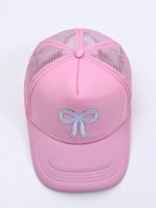 Street One Embroidered Logo Breathable Baseball Mesh Cap - Pink - View 11