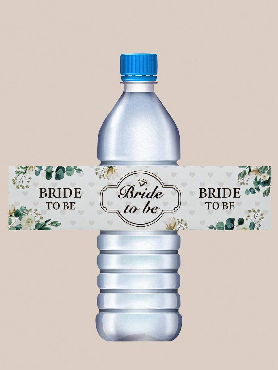 1 Set Of 10pcs Wedding Party Water Bottle Stickers - Multicolor - View 1