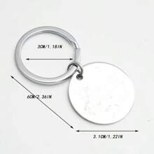 1pc Mother's Day Gift For French Moms, Keychain Ideal For Thanksgiving, Christmas, Godmother, Birthday And Women's Day Car Accessories Bag Charm School Letter Bag Accessories Lanyards With Id Holder Car Accessories Bag Charms - Silver - View 2