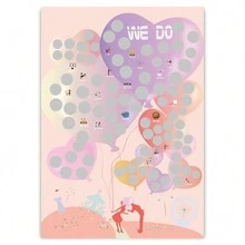 100 Movies Scratch Off Poster - Top Films Of All Time Bucket List (16.5" X 23.4") - 100 Dates Ideas (Pink) - View 1