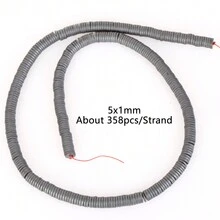 1條天然赤鐵礦石黑色啞面幾何圖案愛心立方圓珠珠寶製作配件耳環項鍊diy配件 15" - 彩色 - 查看 29