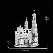 Quebra-cabeça Metálico 3D, Modelo de Montagem DIY, Quebra-cabeça de Fivela de Aço Inoxidável, Modelo de Arquitetura, Sem Necessidade de Cola, Presente de Aniversário, Decoração, Marco