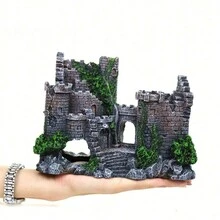 1入復古城堡水族箱裝飾 - 彩色 - 查看 3