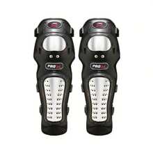 Equipo de protección para motocicleta PRO X, juego de 4 piezas de rodilleras y coderas de acero inoxidable para deportes de campo traviesa - Plateado - Ver 10