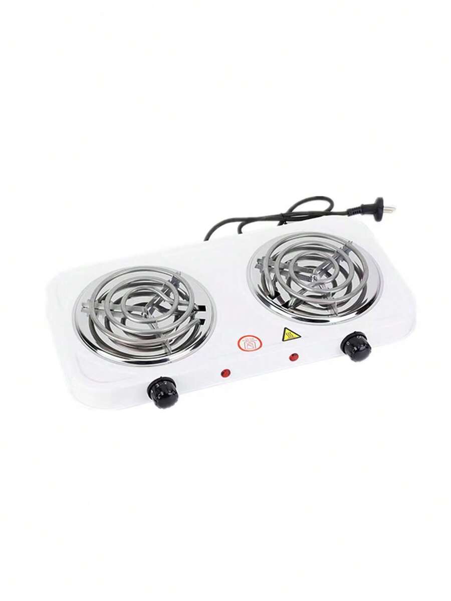 Parrilla Electrica Induccion Estufa Hornilla Doble Termostato Cocina Control de Temperatura  127v - Blanco - Ver 1