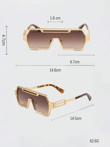 masculinos com armação de metal, detalhes geométricos multicoloridos, acessórios de moda, cores opcionais, ideais para praia, férias de verão, atividades ao ar livre e viagens. - Multicolorido - Ver 9