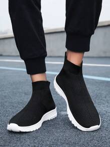 Đúng mốt Thể thao Giản dị : Nhẹ , Cao-top , Và - màu đen - Xem 5