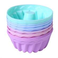 12 Piezas, Moldes De Silicona Reutilizable Para Cupcakes - Perfecto Para Hornear Muffins, Pasteles Y Más!